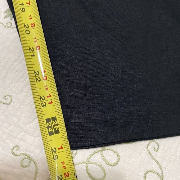Eskandar 3 Linen Capris Cropped Japanese Pants 36 x 25 Inseam Black - Picture 12 of 12